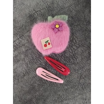 Toka Kız Çocuk Bebek Çıt Çıt Tokaelma Meyveli Renkli Peluş
