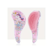 Gateesat Renkli Tek Boynuzlu At Saç Fırçası Kırmızı Küçük Model Tarak Masaj Beşli