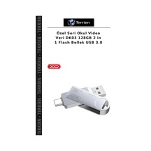 Özel Seri Okul Video Veri Dk03 128gb 2 İn 1 Flash Bellek Usb 3.0