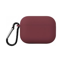 Caseonn Apple Uyumlu AirPods Pro 2.nesil Kılıf Askı Aparatlı Lansman Bordo