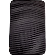 Cattie Altıgen Model Kum Toplayıcı Fonksiyonel Kedi Paspası Large Siyah 50x75 Cm