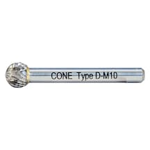 Cone Cone D Tipi Yuvarlak Misket Başlı Karbür Kalıpçı Frezeleri 6mm