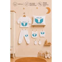 Pia Baby Erkek Bebek İsme Özel %100 Pamuk Zıbın Set Ve Yastık Kılıfı Yenidoğan Bebek Hediyesi 2017yzyx Ekru
