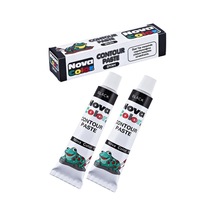Siyah Kontür Boyası 25 ML 2 Adet Cam Vitray Boyası Kontur Siyah Vitray Çalışması