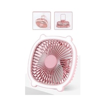 Okuma Led Işıklı Şarj Edilebilir Masa Fanı 6863 Pembe