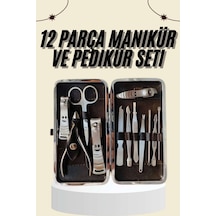 Tırnak Bakımı Tırnak Makası Profesyonel 12 Parça El Ayak Manikür Pedikür Seti