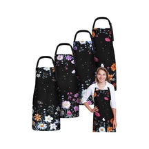 4 Adet Su Geçirmez Çiçek Önlük Seti Ayarlanabilir Çiçek Mutfak Önlüğü Koyu Renk, Kır Çiçeği Diğer