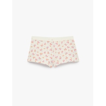 Koton Rahat Kesim Düğmeli Çiçekli Şort Pijama Altı Lila Desenli 6slk80028mk