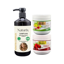 Naturix Biber Balsamı 500 ML + At Kestanesi Masaj Jeli 500 ML + Keratin Şampuan 600 ML
