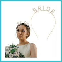 Bezos Altın Gold Renk Bekarlığa Veda Kristal Taş Bride Tacı İthal 16x10 Cm Dfnbez Diğer