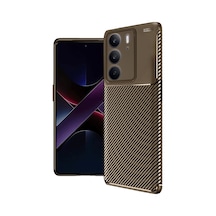 Realme C75 4g Uyumlu Auto Focus Karbon Kapak - Kahverengi