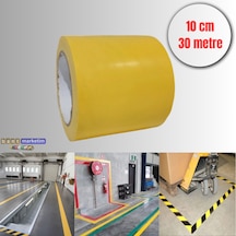 Yer Işaretleme Bandı Sarı 10cmx30m Sarı Zemin Bandı Sarı Ikaz Bandı 100mm