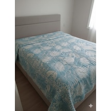 Pamuklu Yatak Örtüsü , Pike , Çok Amaçlı Örtü , Lüx , 1.kalite ,çift Kişilik Turkuaz