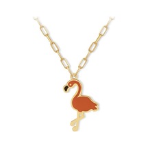 14 Ayar Sarı Altın Flamingo Hayvan Figürlü Kolye