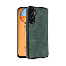 Newface Samsung Galaxy A56 Kılıf Aras Deri Kapak - Koyu Yeşil
