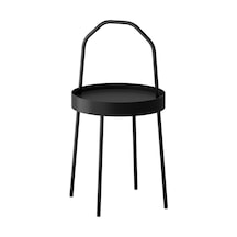 Kulplu Sehpa Siyah Renk Meridyendukkan 38 Cm Metal-taşınabilir Sehpa