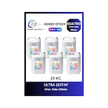 28 Kg Hobby Epoxy Quatro/ Kalın Döküm Şeffaf Epoksi Reçine