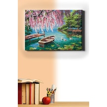 Webstyle Sayılarla Boyama Seti Kasnaklı Salkımlı Göl 60 X 75 Cm