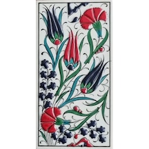 Armada Çini 10X20 Cm Ed 222 Üç Lale Karanfil Kütahya El Dekoru