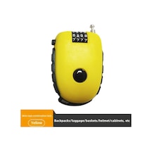 Dianziye Motosiklet Kask Kilit, Genişletilebilir Çelik Tel, 4 Basamaklı Şifre Kilidi, Elektrikli Bisiklet Antifantezi, Çok Amaçlı Güvenlik C32 Sarı