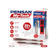 2250 1.0 Mm Tükenmez Kırmızı Kalem 25'li Kutu