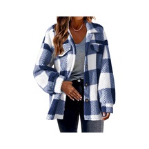 Yeni Sonbahar Ve Kış Kuzu Derisi Ceket Peluş Mont Mavi Mavi