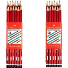 Faber-castell Kurşun Kalem Köşeli Mercanlı - 24 Adet