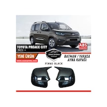 Toyota Proace City 2021 Sonrası Uyumlu Batman Yarasa Ayna Kapağı Piano Black Abs Plastik Sağ Sol Takım 00 Şüscaroto Aksesuar