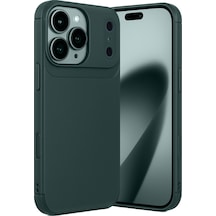 iPhone Uyumlu 17 Pro Auto Focus Karbon Kapak - Koyu Yeşil Düz Renkli