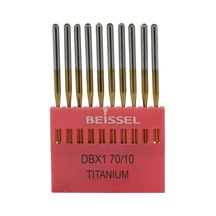 Dbx1 Sanayi Tipi Düz Makine İnce Dipli İğne 10/70 Numara Altın Ses Uçlu 10 Adet 1 Paket