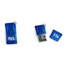 Micro Sd Kart Okuyucu Sdxc Tf Usb 2.0 T-flash Microsd Transflash Hafıza Kartı Okuyucu Adaptör Yazıcı Mini Android Telefon Kamera Pda Mp3 Mp4 Pc Mac Tablet Tv Kutusu Uyumlu Mavi