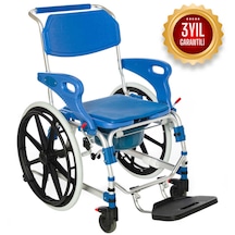 Römer R403 Mavi Büyük Tekerlekli Banyo Tuvalet Sandalyesi