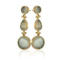 Kadir Jewellery 22 Ayar Altın Kaplama Vintage Küpe -el İşçiliği Ve Hipoalerjenik Küpe Gri 90750293