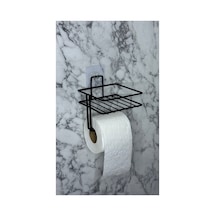 Buççin Online Mağaza Raflı Magic Yapışkan Askılı Wc Kağıtlık,yedekli Tuvalet Kağıtlığı Siyah Metal Siyah Çok Renkli