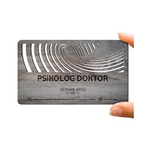 Kişiye Özel Mesleki Psikolog Doktor Ahşap Kartvizit (Model 1-5) 5