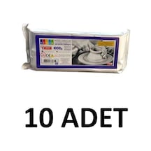 10 Adet Hava Ile Kuruyan Seramik Kil Hamuru 1000 Gr Beyaz Beyaz