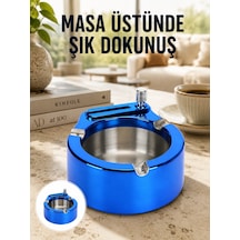 Masa Üstü Çakmaklı Küllük Paslanmaz Metal Gövde Yeni Nesil Çok Renkli
