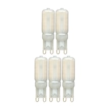 5 Adet Osaka Buzlu 5w Sarı Işık 3000k G9 Duylu Led Kapsül Ampul