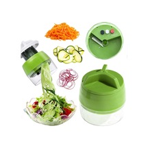 4'ü 1 Arada Spiral Sebze Kesici, 4 Pozisyonlu Spiral Sebze Kesici, Çok Yönlü Mutfak Aleti Diğer