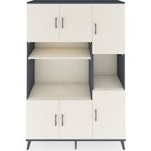Hyperion Dolap 9 Raflı 6 Kapaklı 132x44x195 Antrasit-aytaşı/a... Antrasit