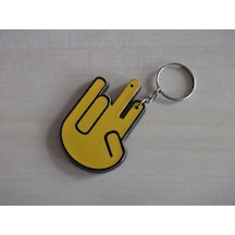 Jdm El Anahtarlık 2 Adet- Plastik Sarı, Jdm El Logo, Jdm El Maskot, Jdm El Asma Süs, Oto Anahtarlığı