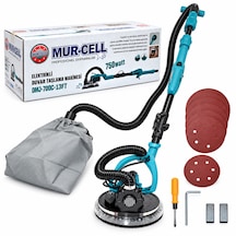 Mur-cell Dmj-700c-13ft Profesyonel 750w Led Işıklı Toz Toplamalı Teleskopik Duvar Ve Alçıpan Zımpara Makinesi