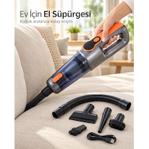 Koltuk Araları Ve Masa Üstü Temizlik İçin Çok Başlıklı Taşınabilir El Süpürgesi Standart