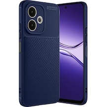Newface Oppo A5 Pro 4g Kılıf Auto Focus Karbon Kapak - Lacivert