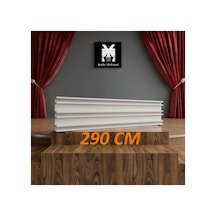 Alüminyum Üç Kanallı Metal Perde Kornişi - Ultra Dayanıklı Üçlü Korniş Beyaz290cm - 856870529 Beyaz290cm