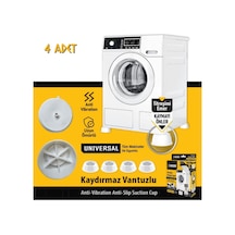 Sgs Çamaşır Makinesi Titreşim Önleyici Kaydırmaz Ayak Seti - 4 Parça Beyaz