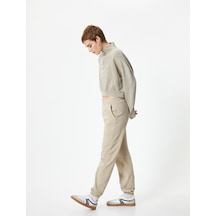 Koton Jogger Eşofman Altı Cepli Soluk Efektli Rahat Kalıp Pamuklu Kahverengi 4sal40078ık 4SAL40078IK547 Kahve