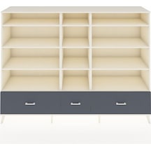 Hyperion Dolap 12 Raflı 3 Çekmeceli 220x44x163 Aytaşı-aytaşı/ant Aytaşı-aytaşı/antrasit