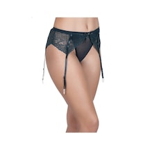 Tenan Yeşili Dantelli Tek Parça Kadın Jartiyer Kemeri Yeşil