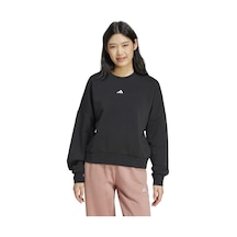Adidas Small Logo Feel Cozy Kadın Siyah Bisiklet Yaka Sweatshirt Siyah
